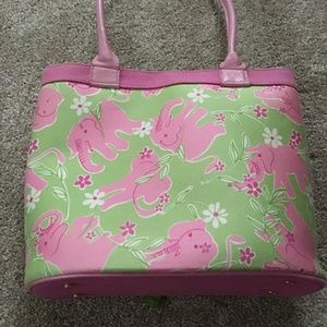 Lilly Pulitzer bag with Pink elephant